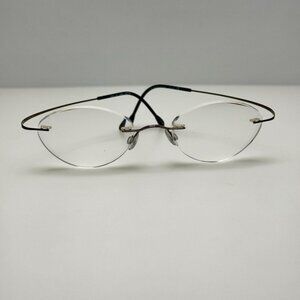Silhouette rimless glasses in silver and black